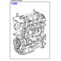 Toyota Long Motor 2ZRFE Engine for Corolla ZRE172 08/2012 - 03/2015