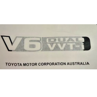 Toyota V6 Dual VVTI Quarter Panel Decal for Landcruiser Prado 150 08/2009-2017
