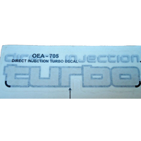 Toyota Direct Injection Turbo Tail Gate Decal for Landcruiser 80 Series 1990 - 1997