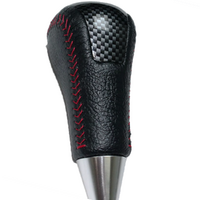 Toyota TRD Shift Knob Black w/ Red Stitching Carbon Insert Automatic