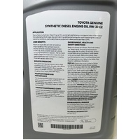 Toyota Synthetic 0W-30 C2 Diesel Engine Motor Oil 5L