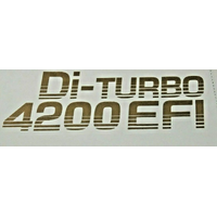 Toyota DI TURBO 4200 EFI Gold Decal for Land Cruiser 70 Series 08/2001-01/2007