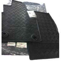Toyota Landcruiser 70 Front Rubber Floor Mats Set 08/2012 - 06/2020