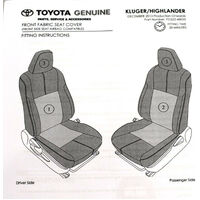 Toyota Kluger GX Front Fabric Seat Covers 12/2013 - 08/2017