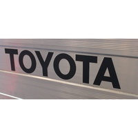 Toyota Hilux Alloy & Steel Tray Tailgate Toyota Black Decal 02/2005-Onwards
