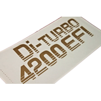 Toyota DI TURBO 4200 EFI Gold Decal for Land Cruiser 70 Series 08/2001-01/2007