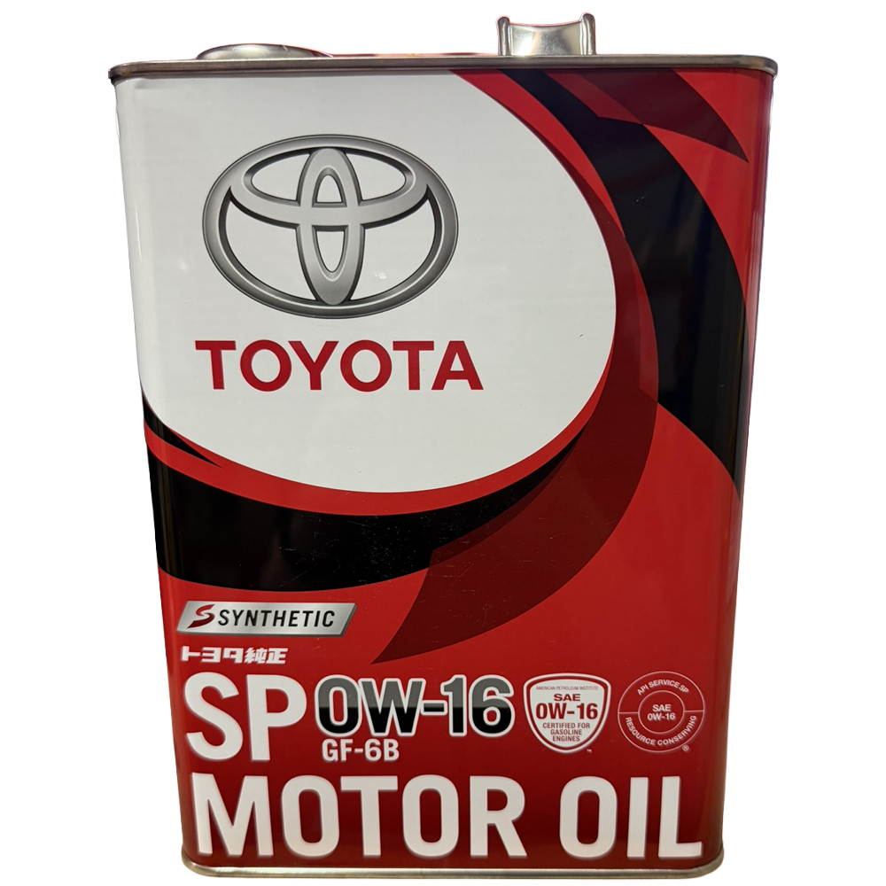 Genuine Toyota Synthetic 0W-16 SP GF-6B Engine Motor Oil 4L