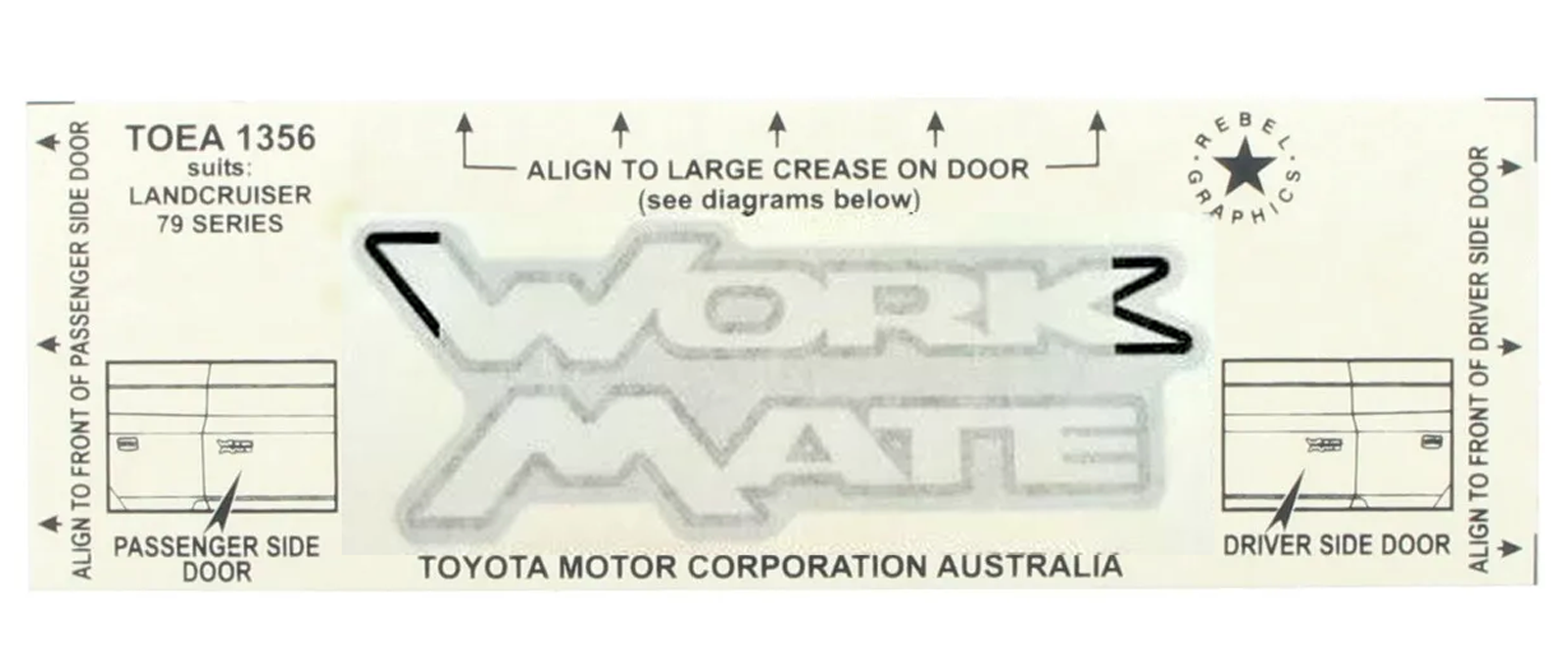 AM Side Door Stripes Decals For Toyota Land Cruiser 70 Series (2007-2024)