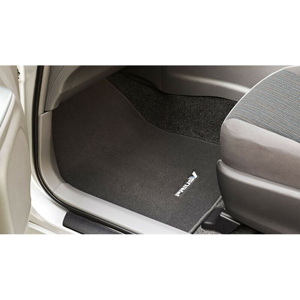 Genuine OEM Toyota Prius V Carpet Floor Mats (2012-2017) - Black, PT208-47130-20