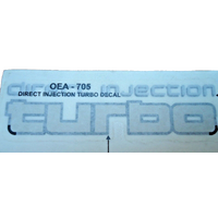 Toyota Direct Injection Turbo Decal for Landcruiser 80 Series 1990 - 1997 image