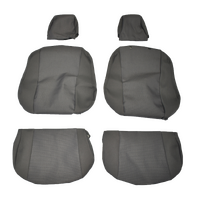 Toyota Prado 150 Front Grey Fabric Seat Covers 08/2009 - 05/2021 image