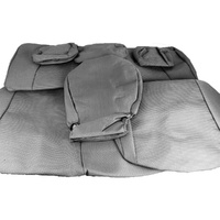 Toyota Prado 150 Rear Grey Fabric Seat Covers 08/2009 - 05/2021 image