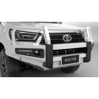Toyota Hilux Glacier White Steel Bullbar For Premium Wide Body 2022 > image