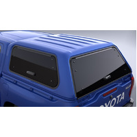 Toyota Canopy Smooth 2 X Lift Up Windows D-Cab J-Deck Eclipse Black image