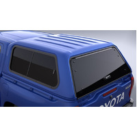 Toyota Canopy Smooth 2 X Slide Windows for Hilux D-Cab J-Deck Unpainted image
