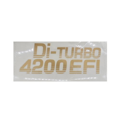 Toyota DI TURBO 4200 EFI Gold Decal for Land Cruiser 70 Series 08/2001-01/2007