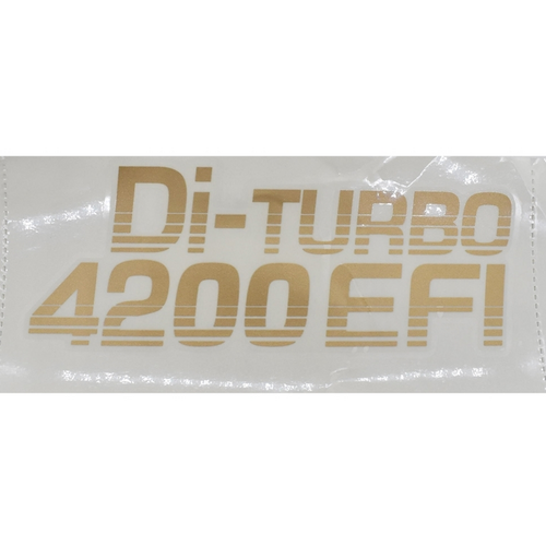 Toyota DI TURBO 4200 EFI Gold Decal for Land Cruiser 70 Series 08/2001-01/2007