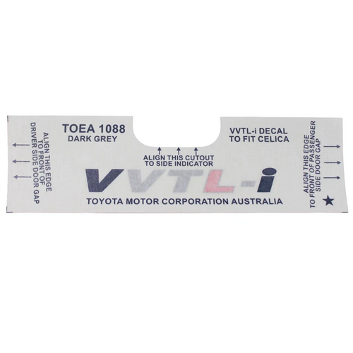 Toyota VVTLI Guard Decal Sticker Dark Grey for Celica 08/1999-2005