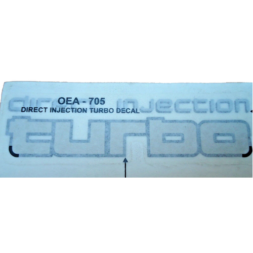 Toyota Direct Injection Turbo Tail Gate Decal for Landcruiser 80 Series 1990 - 1997