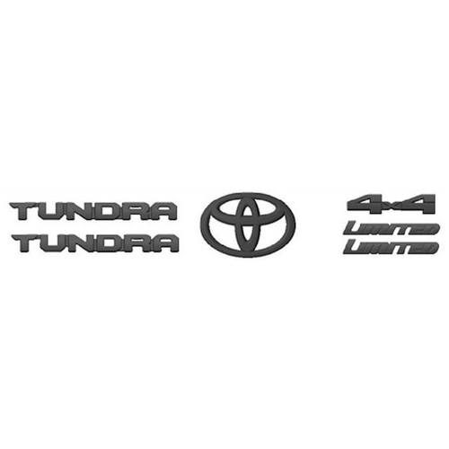 Toyota Blackout Emblem Overlays Limited Kit For Tundra