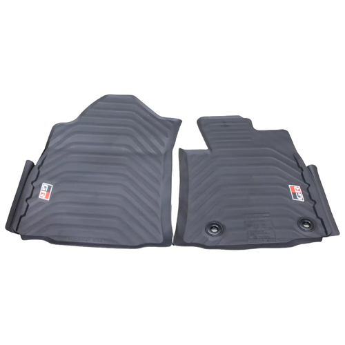 Toyota Front Rubber Floor Mats Pair For Hilux GR Sport 05/2015-08/2025