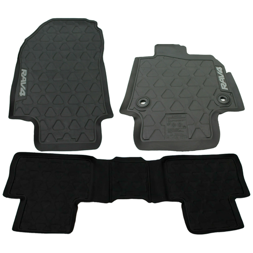 Toyota Rav4 Rubber Floor Mats Front & Rear Set 10/2019 - Current