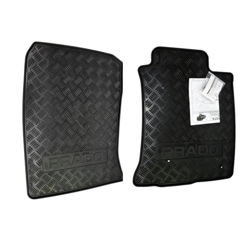 Toyota LandCruiser Prado Front Rubber Floor Mat Set 07/2002-10/2009