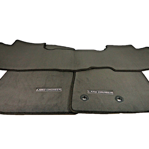 Toyota Landcruiser 200 GXL Grey Carpet Floor Mats Front & Rear Set 2012 - 2021