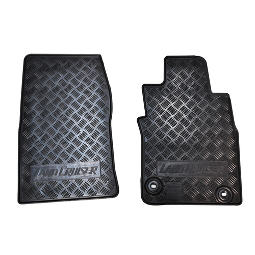 Toyota Landcruiser 70 Front Rubber Floor Mats Set 08/2012 - 06/2020