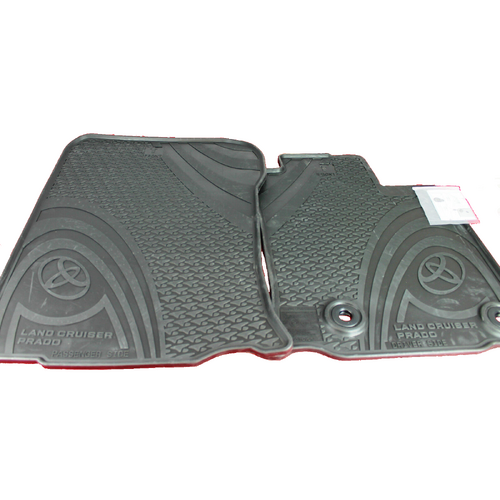Toyota Front Rubber Floor Mats Set Landcruiser Prado 150 Manual 08/2013-06/2020