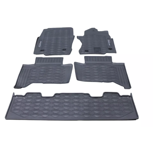 Toyota Rubber Floor Mats Set Landcruiser Prado 7 Seat 05/2024 - Onwards