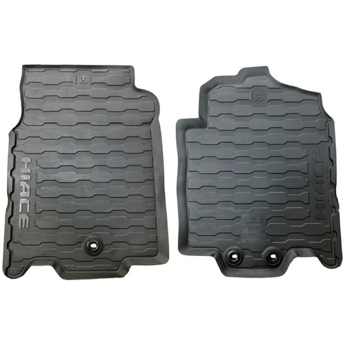 Toyota Hiace Front Rubber Floor Mats Set Of 2 02/2019 - Current 