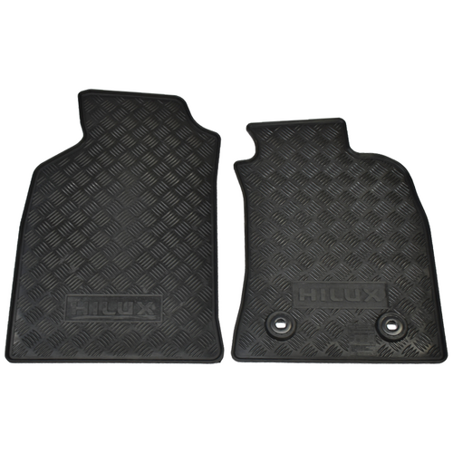 Toyota Hilux Front All Weather Rubber Floor Mats 09/2011 - 07/2015