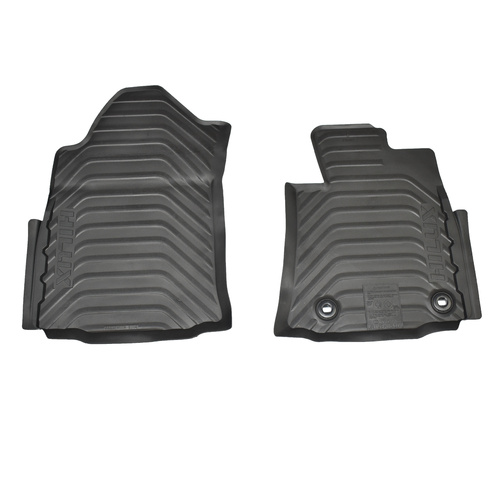 Toyota Hilux Manual Front Rubber Floor Mats Set 08/2015 Onwards