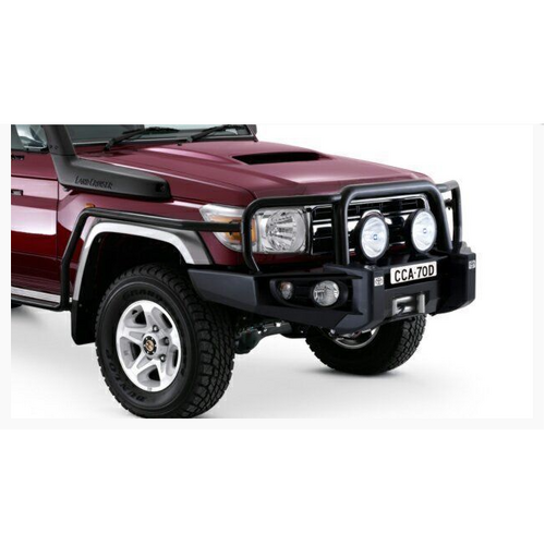 Toyota Steel Bull Bar Black For Landcruiser 70 01/07 To Jun 2009