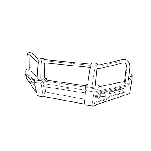 Toyota Prado GX Commercial Alloy Bull Bar 08/2017  - Current 