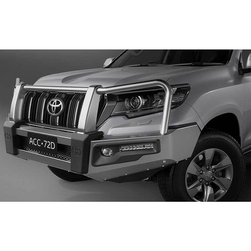 Toyota Alloy Bull Bar Polished for Landcruiser Prado GXL 08/2017-05/2024