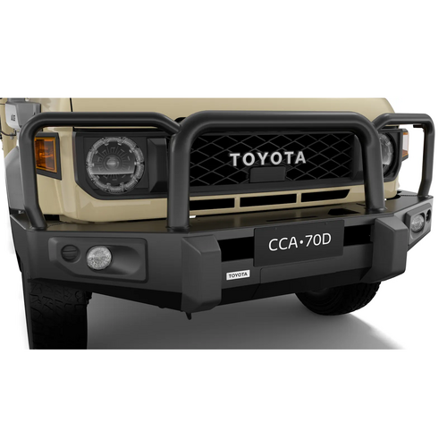 Toyota Steel Bull Bar Unpainted for Landcruiser 70 Series WorkMate 09/2023-Onwards