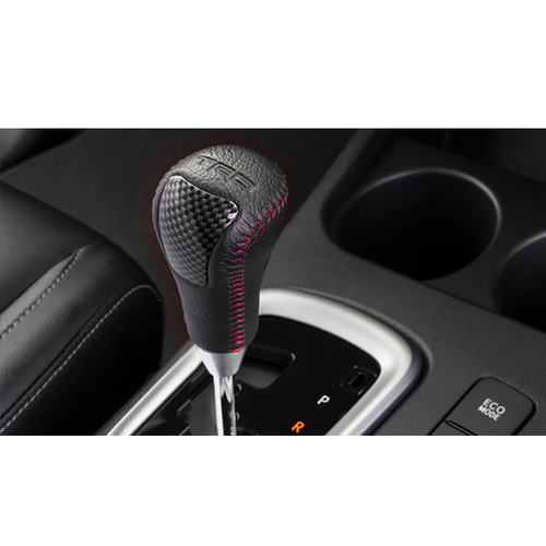 Toyota TRD Shift Knob Black w/ Red Stitching Carbon Insert Automatic